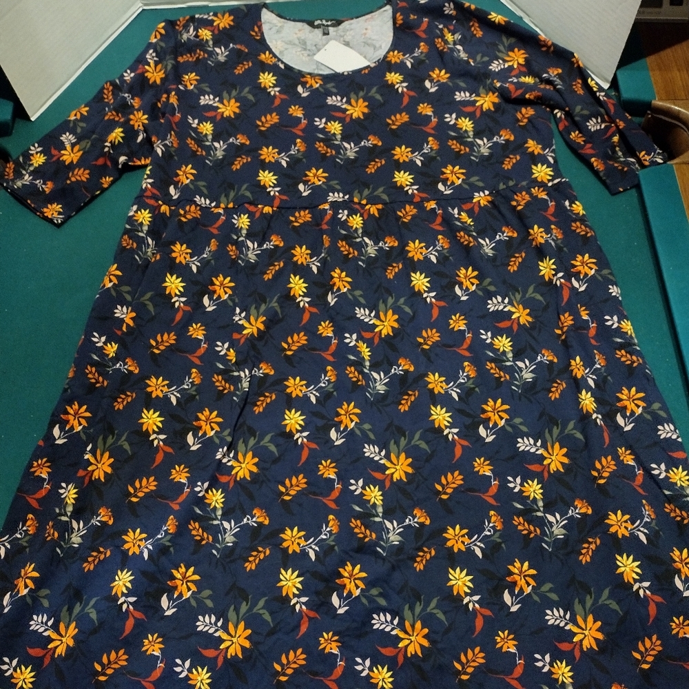 Ulla Popken NWT Floral Dress Size US 28/30 Women's